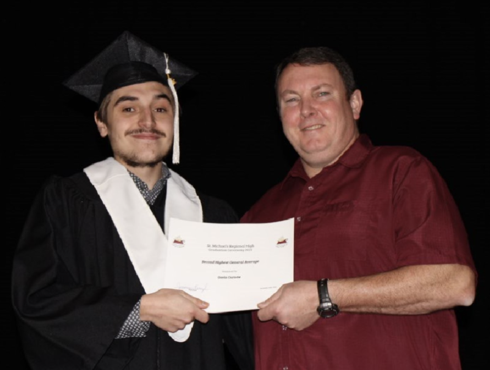 Gavin Curnew & Vice Principal John Hurley
